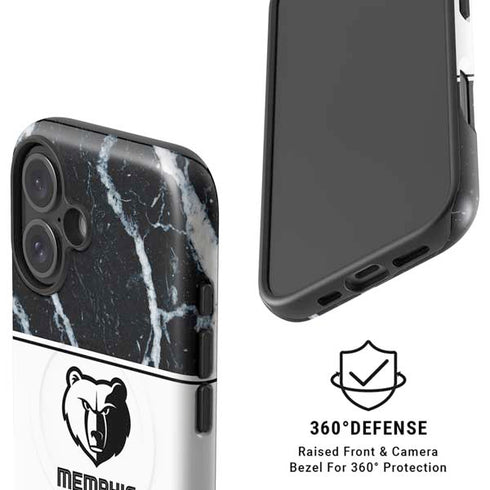NBA Memphis Grizzlies Marble iPhone 16 Plus Magsafe Impact Case